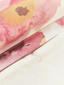 Katoensatijnen dekbedovertrek Fiorella met bloemenprint^Westwing Collection Fashion