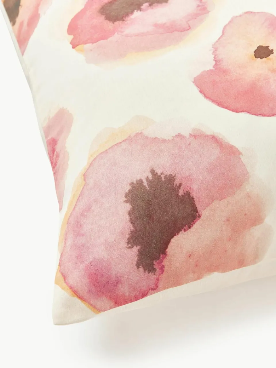 Katoensatijnen dekbedovertrek Fiorella met bloemenprint^Westwing Collection Fashion