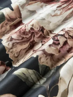 Katoensatijnen dekbedovertrek Blossom^Westwing Collection Sale