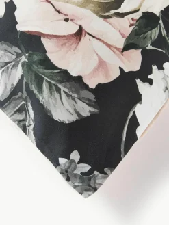 Katoensatijnen dekbedovertrek Blossom^Westwing Collection Sale