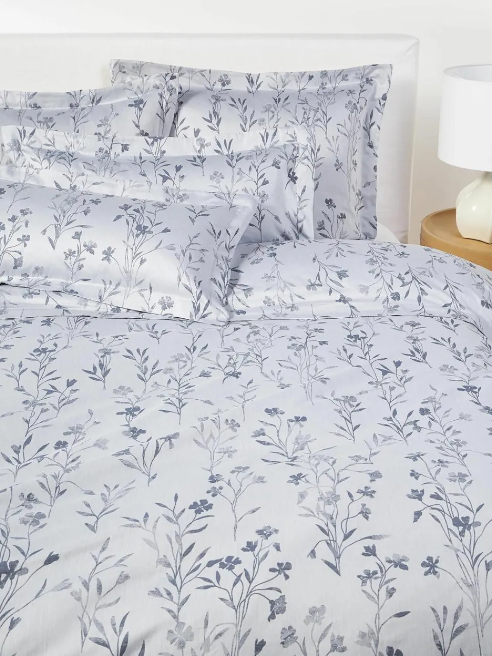 Katoensatijnen dekbedovertrek Hurley met jacquard patroon^Westwing Collection Hot