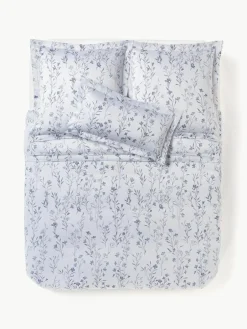 Katoensatijnen dekbedovertrek Hurley met jacquard patroon^Westwing Collection Hot