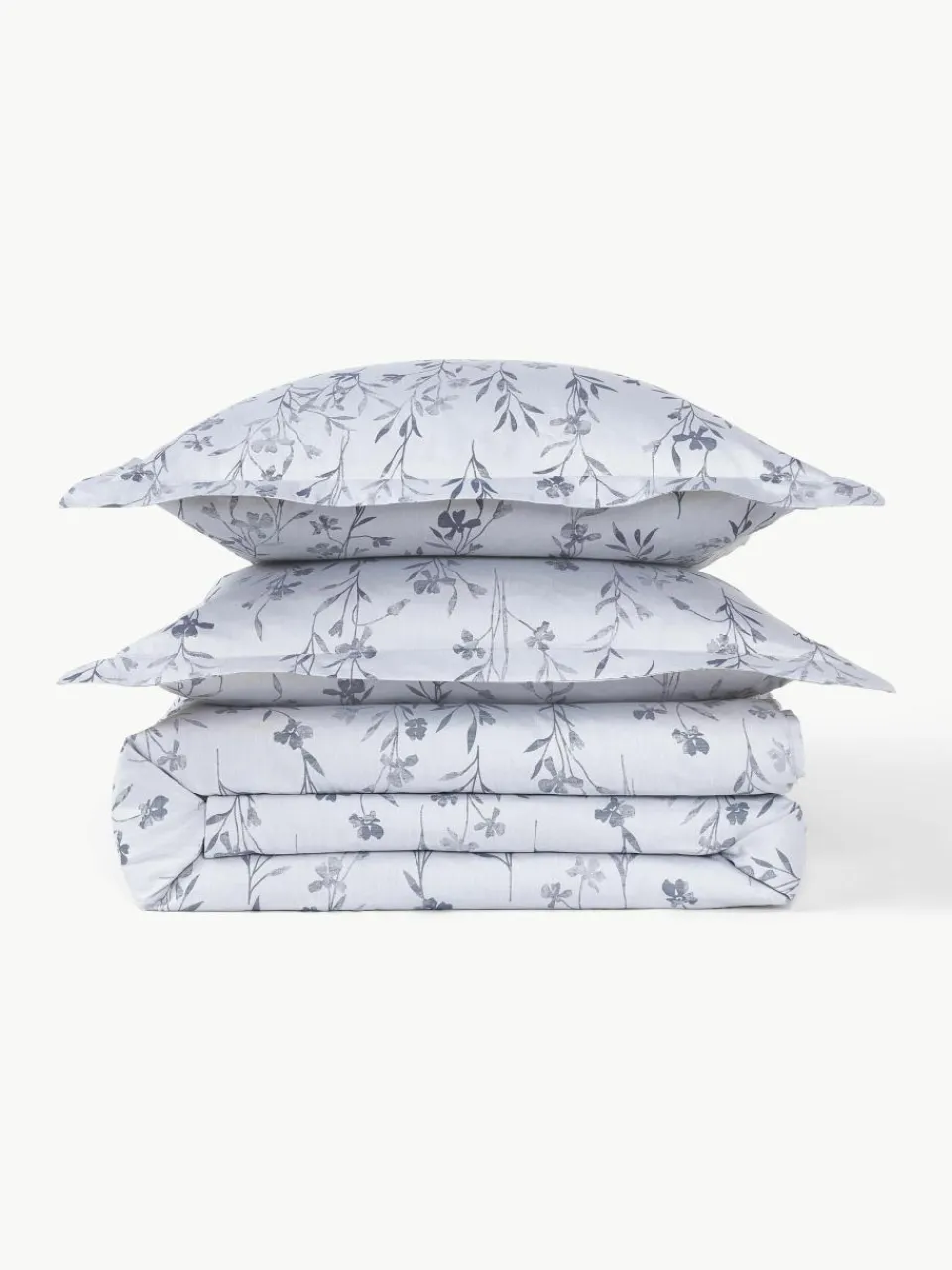 Katoensatijnen dekbedovertrek Hurley met jacquard patroon^Westwing Collection Hot