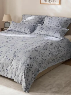Katoensatijnen dekbedovertrek Hurley met jacquard patroon^Westwing Collection Hot