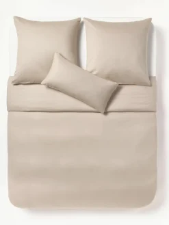 Katoensatijnen dekbedovertrek Comfort^Westwing Collection Sale