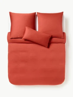 Katoensatijnen dekbedovertrek Comfort^Westwing Collection Outlet