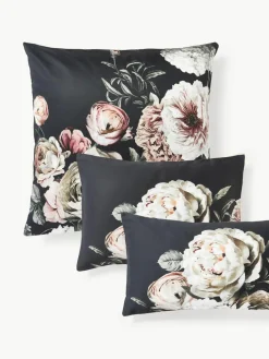 Katoensatijnen kussenhoes Blossom^Westwing Collection Outlet