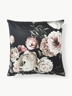 Katoensatijnen kussenhoes Blossom^Westwing Collection Outlet