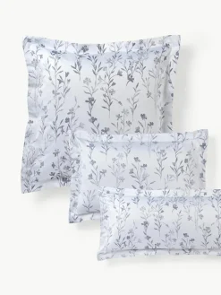 Katoensatijnen kussenhoes Hurley met jacquard patroon^Westwing Collection New