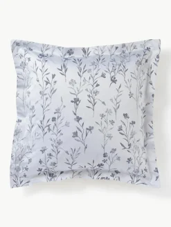 Katoensatijnen kussenhoes Hurley met jacquard patroon^Westwing Collection New