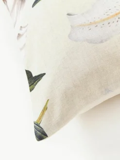 Katoensatijnen kussenhoes Flori met bloemenprint^Westwing Collection Best