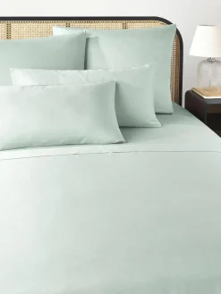 Katoensatijnen laken Comfort^Westwing Collection Sale