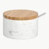 Keramiek suikerpot Kalina met lepel en bamboe deksel^ANDREA HOUSE Online