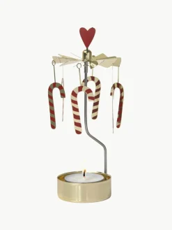 Kerst waxinelichthouder Polkagris, draaibaar^Pluto Design Best