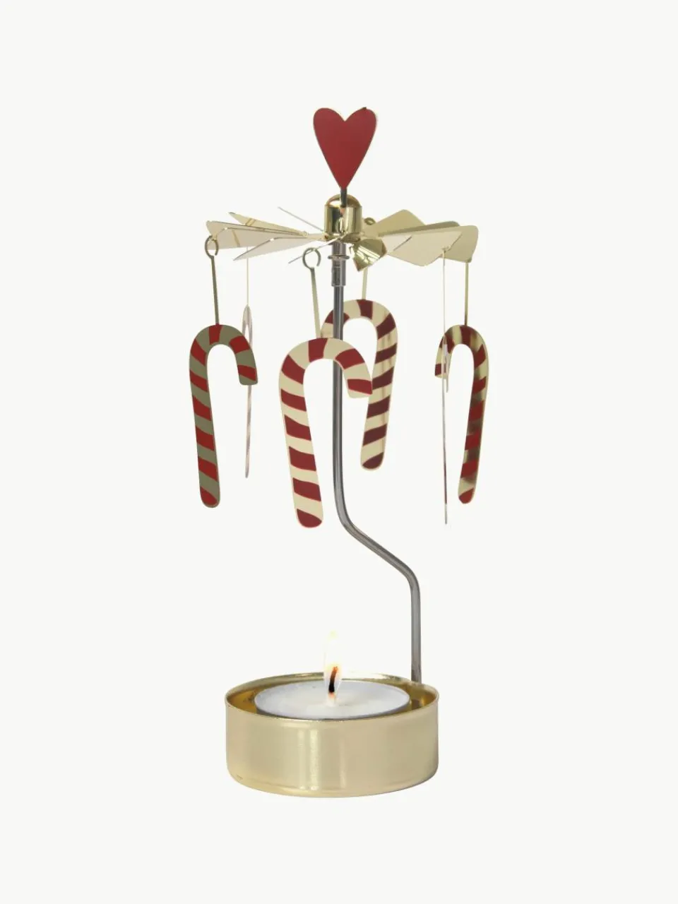 Kerst waxinelichthouder Polkagris, draaibaar^Pluto Design Best
