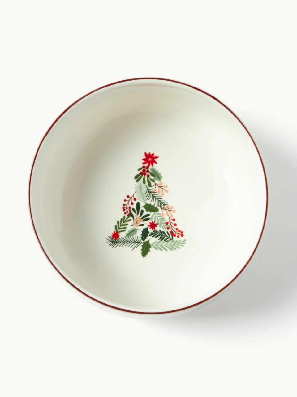 Kerstavondschalen van porselein, 4 stuks^Westwing Collection Outlet