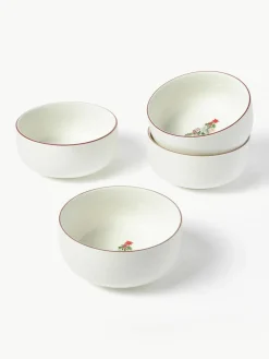 Kerstavondschalen van porselein, 4 stuks^Westwing Collection Outlet