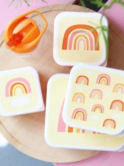 Kinderlunchboxen Rainbows, set van 4^A Little Lovely Company Online