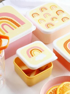 Kinderlunchboxen Rainbows, set van 4^A Little Lovely Company Online