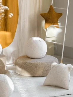 Kinderpoef Sugar uit teddy, Ø 65 cm^Wigiwama Fashion