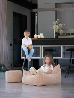 Kinderpoef Sugar van corduroy, Ø 40 cm^Wigiwama Outlet