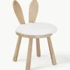 Kinderstoel Bunny van rubberhout met stoelkussen^J-Line New