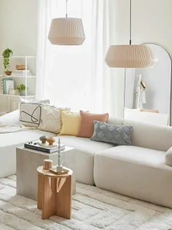 Klassieke hanglamp Dicte van geplooide stof^Westwing Discount