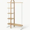 Kledingrek Bellwood uit eucalyptushout met plateaus^Umbra Discount