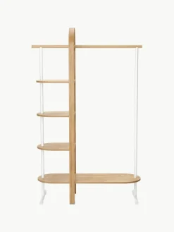 Kledingrek Bellwood uit eucalyptushout met plateaus^Umbra Discount