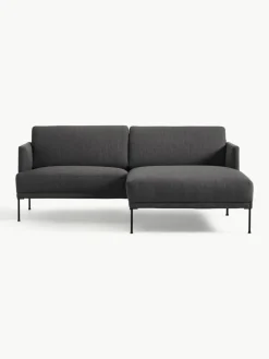 Kleine antraciet hoekbank Fluente^Westwing Collection Sale