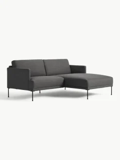 Kleine antraciet hoekbank Fluente^Westwing Collection Sale