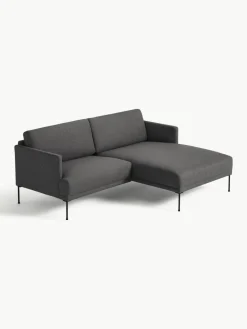 Kleine antraciet hoekbank Fluente^Westwing Collection Sale