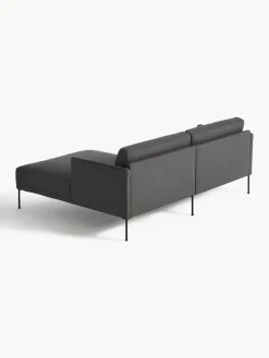 Kleine antraciet hoekbank Fluente^Westwing Collection Sale