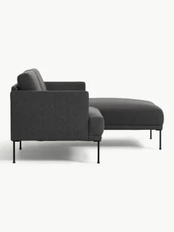 Kleine antraciet hoekbank Fluente^Westwing Collection Sale
