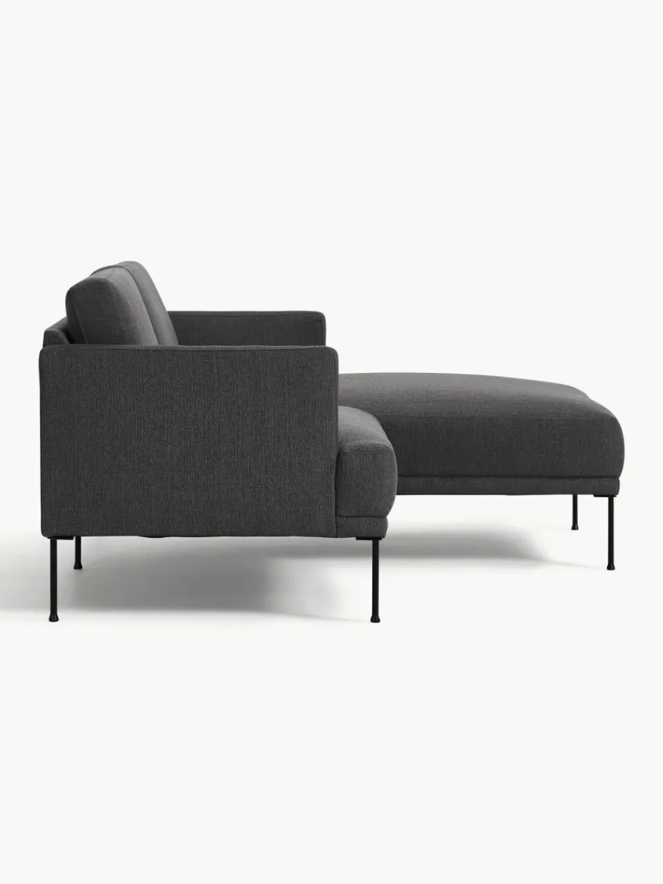 Kleine antraciet hoekbank Fluente^Westwing Collection Sale