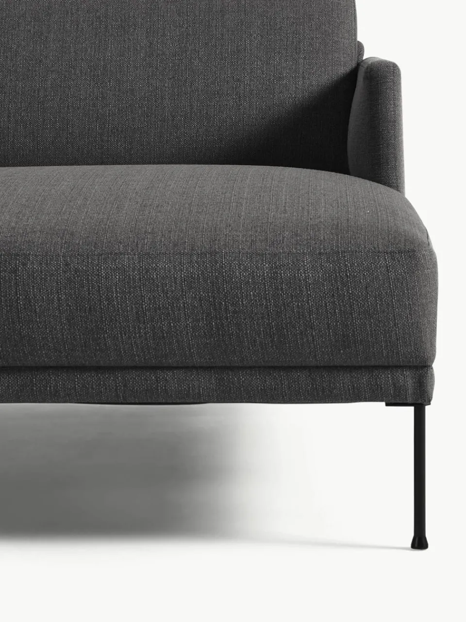 Kleine antraciet hoekbank Fluente^Westwing Collection Sale
