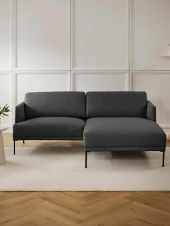 Kleine antraciet hoekbank Fluente^Westwing Collection Sale