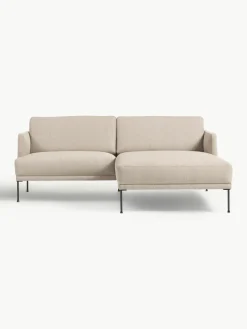 Kleine beige hoekbank Fluente^Westwing Collection Outlet
