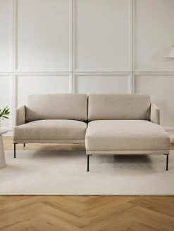 Kleine beige hoekbank Fluente^Westwing Collection Outlet
