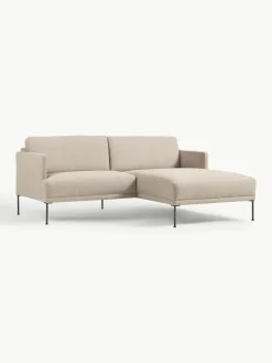 Kleine beige hoekbank Fluente^Westwing Collection Outlet