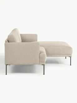 Kleine beige hoekbank Fluente^Westwing Collection Outlet
