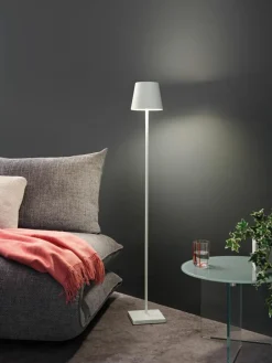 Kleine dimbare LED vloerlamp Poldina, in hoogte verstelbaar^zafferano Outlet