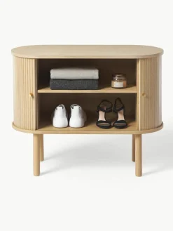 Kleine dressoir Calary met geribde voorzijde^Westwing Collection Fashion