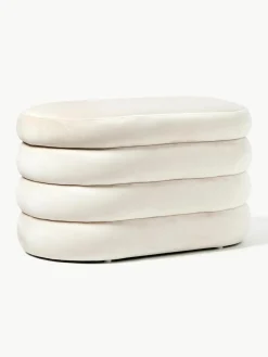 Kleine fluwelen bank Alto met opbergruimte^Westwing Collection Clearance