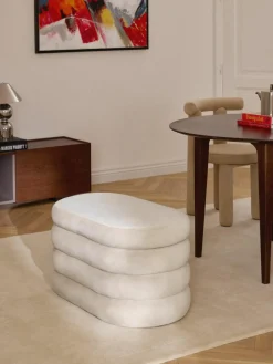 Kleine fluwelen bank Alto met opbergruimte^Westwing Collection Clearance