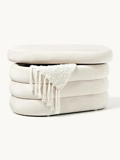 Kleine fluwelen bank Alto met opbergruimte^Westwing Collection Clearance