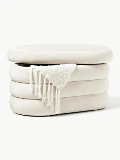 Kleine fluwelen bank Alto met opbergruimte^Westwing Collection Clearance