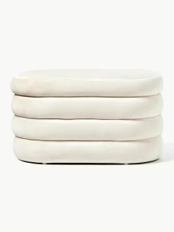 Kleine fluwelen bank Alto met opbergruimte^Westwing Collection Clearance