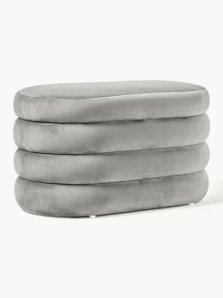 Kleine fluwelen bank Alto met opbergruimte^Westwing Collection Best