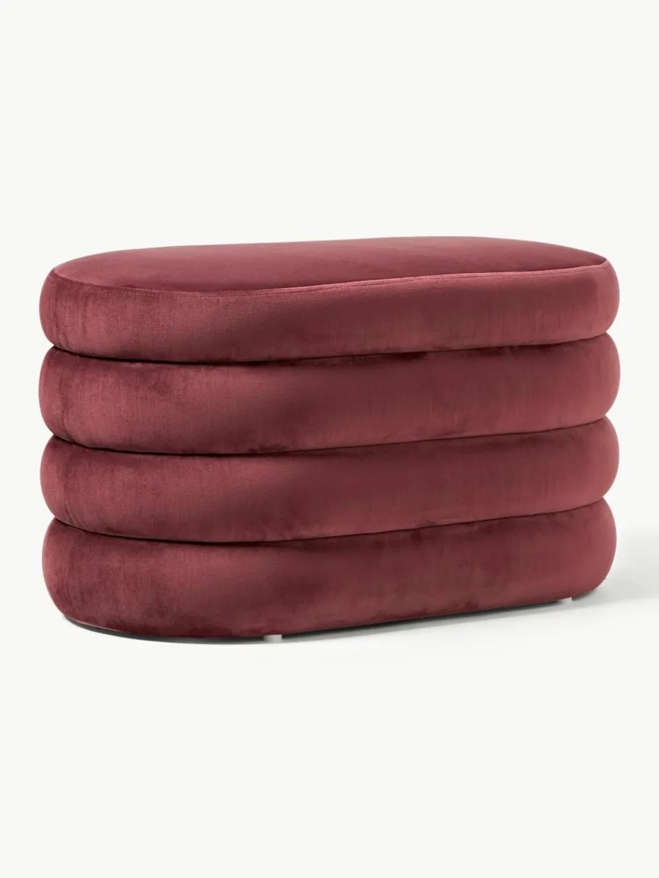 Kleine fluwelen bank Alto met opbergruimte^Westwing Collection Fashion